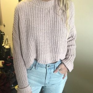 Super soft pink cropped sweater!!